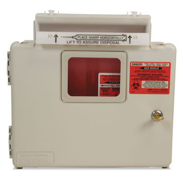 Covidien Locking Wall Mount Sharps Cabinet System, 5 Qt, Beige freeshipping - TVN Wholesale
